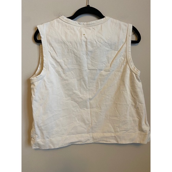 MHL Margaret Howell Organic Cotton Sleeveless Crew Neck Tank Top Size Medium - Picture 8 of 8